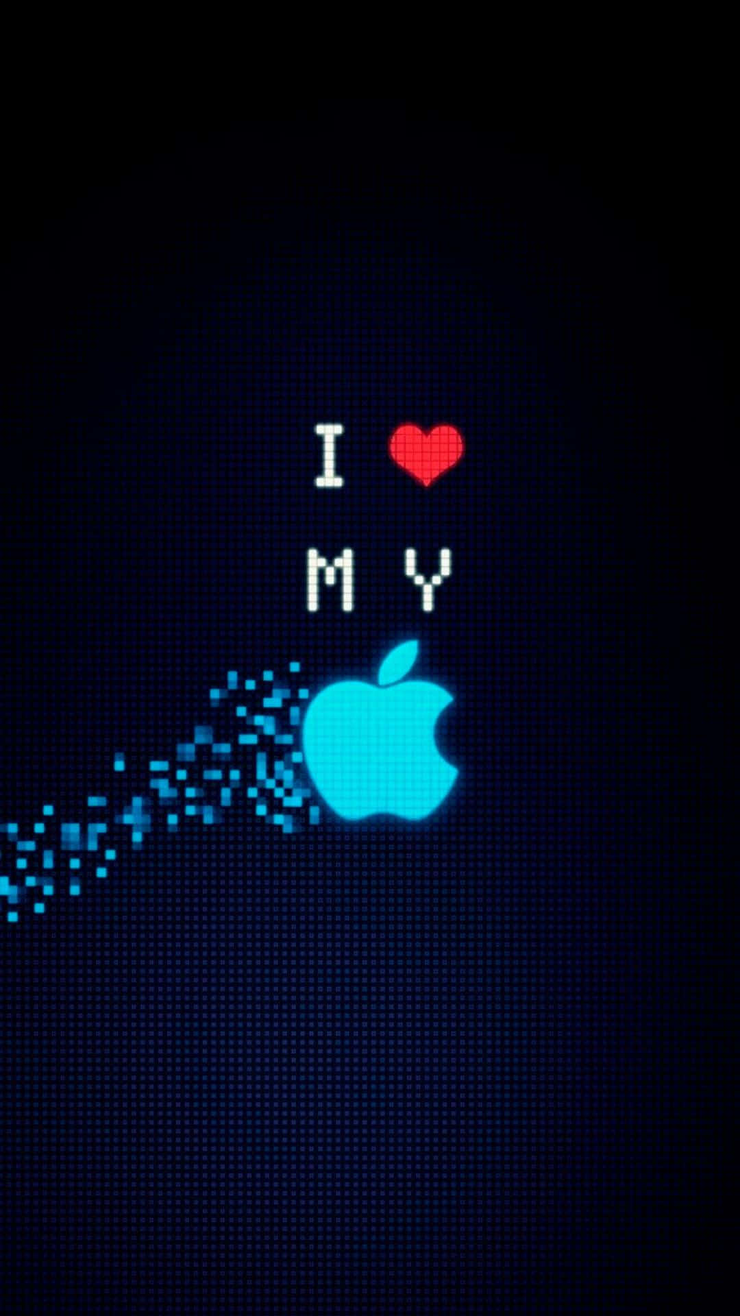iPhone X, Apple Logo, neon, Full HD Phone Wallpaper