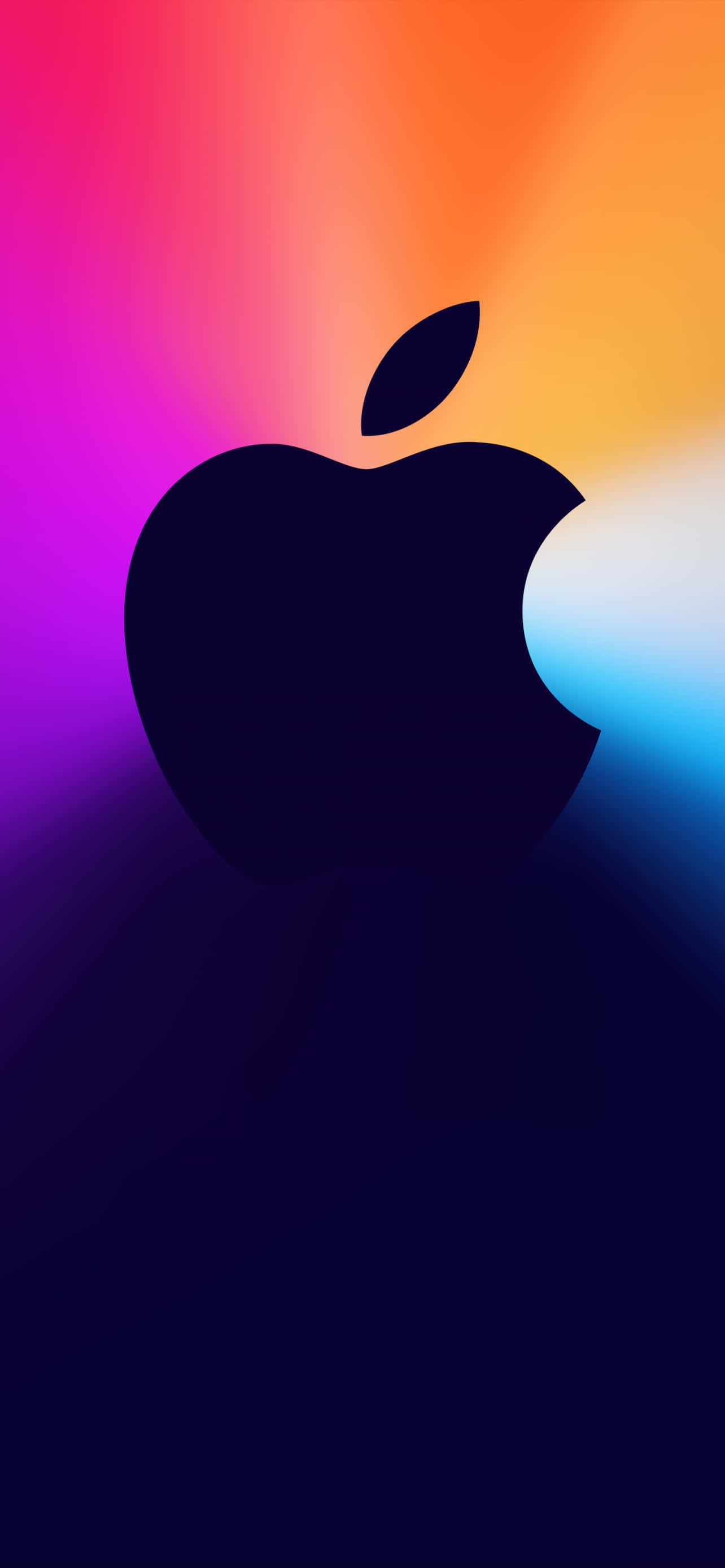 iPhone X, Apple Logo, black, 2K Phone Wallpaper