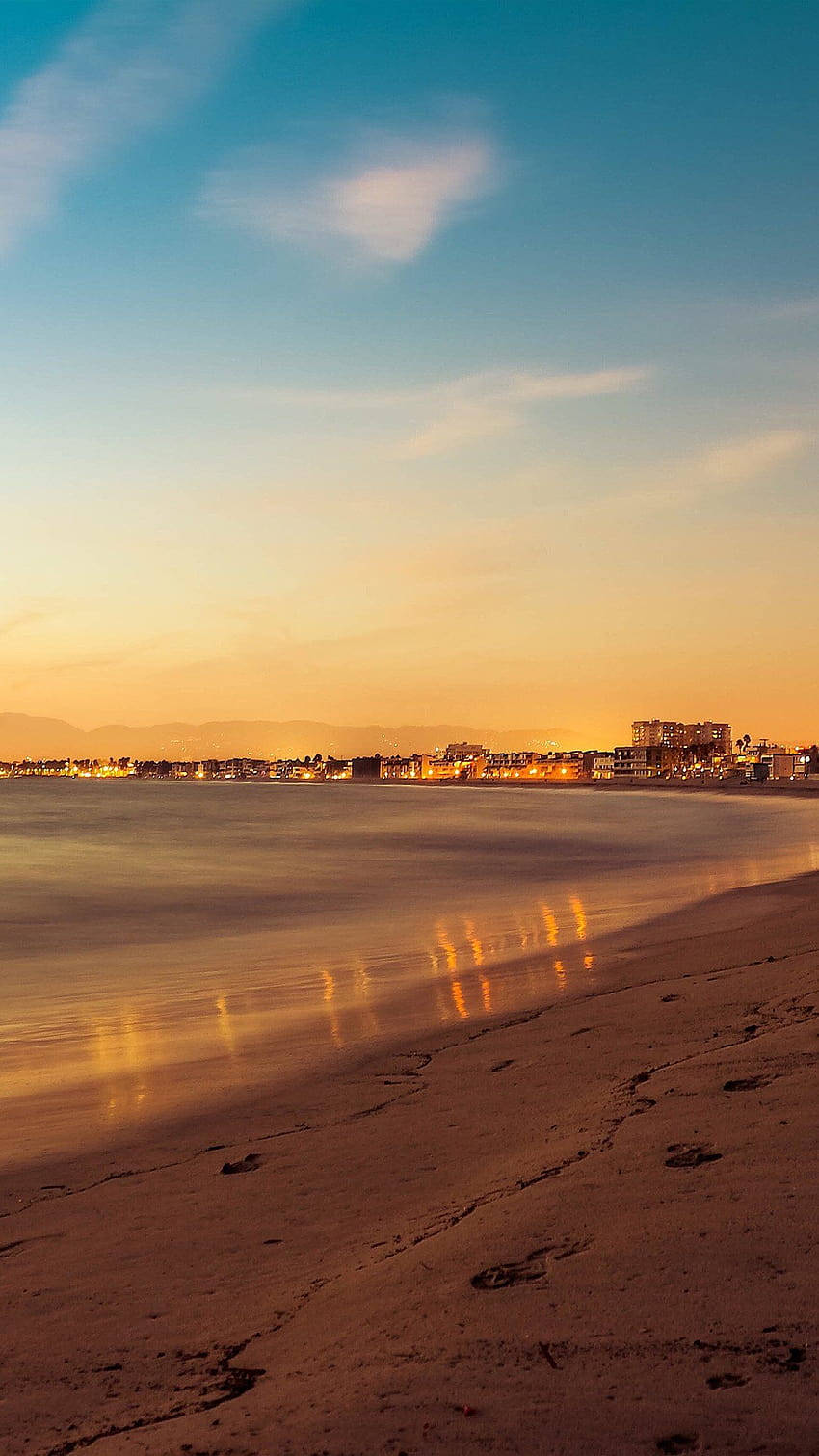 iPhone X, beach, golden sunset, HD Phone Wallpaper