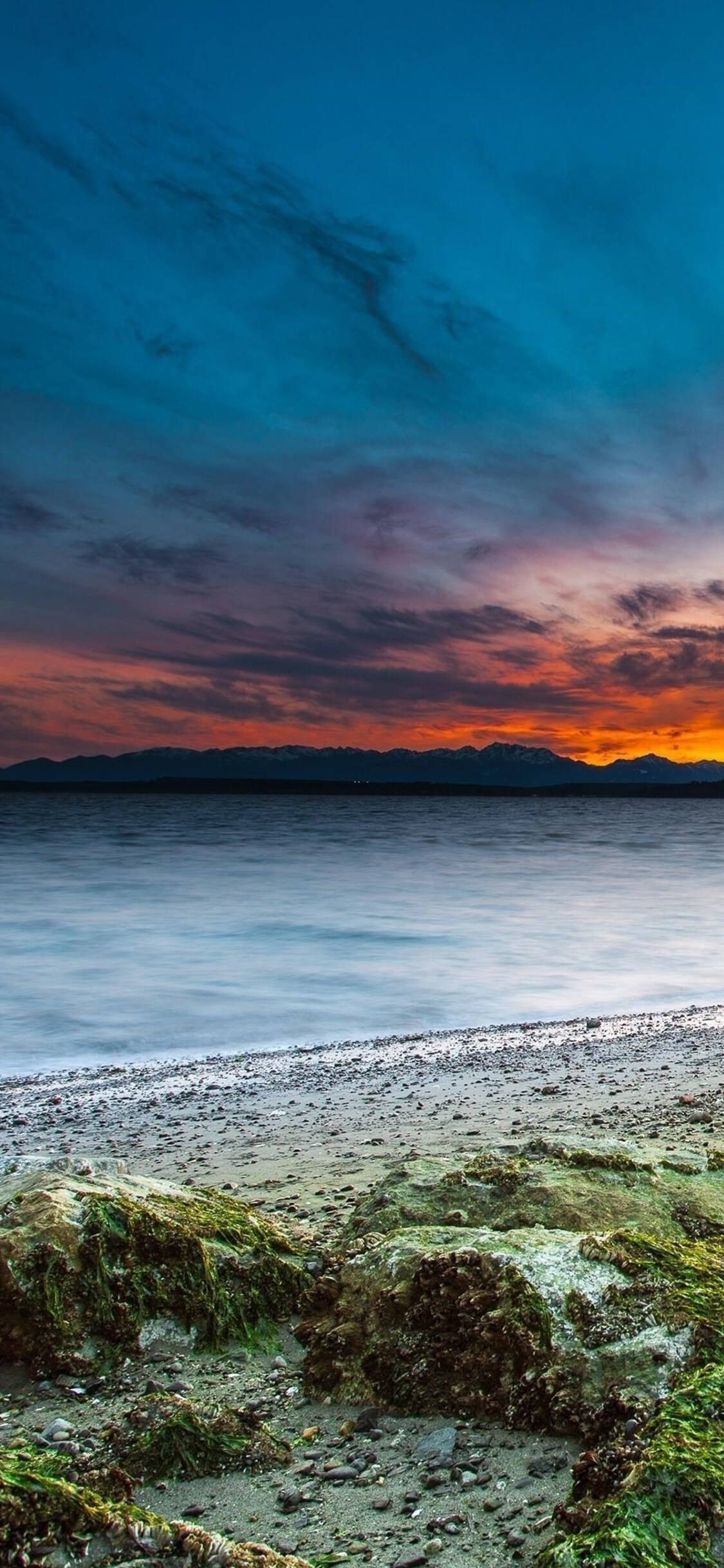 iPhone X, Beach, Sunset, Full HD Phone Wallpaper