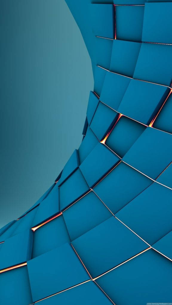 iPhone X Dynamic, blue squares, metallic seams, SD Phone Wallpaper