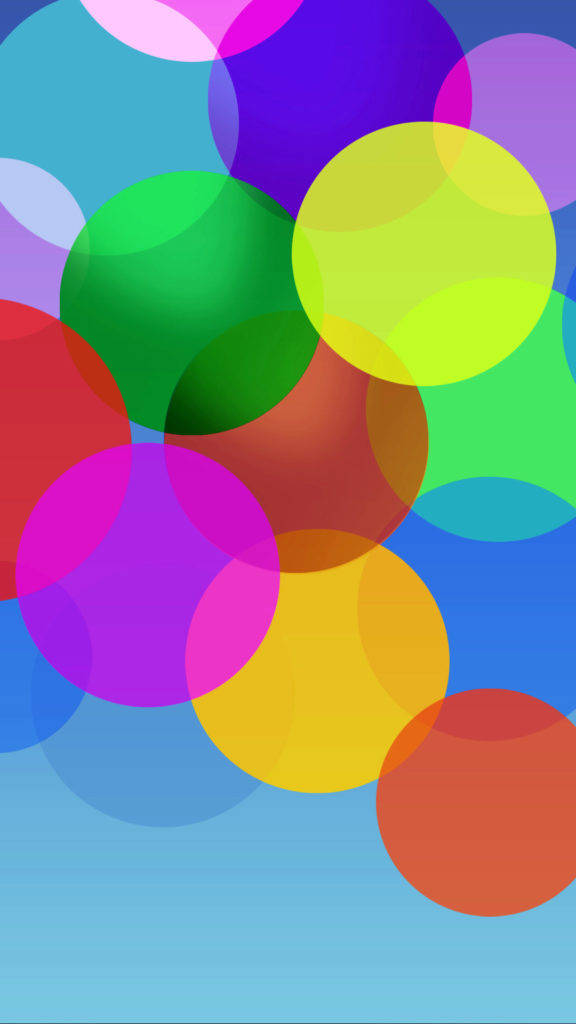 iPhone X Dynamic, colorful circles, translucent circles, SD Phone Wallpaper