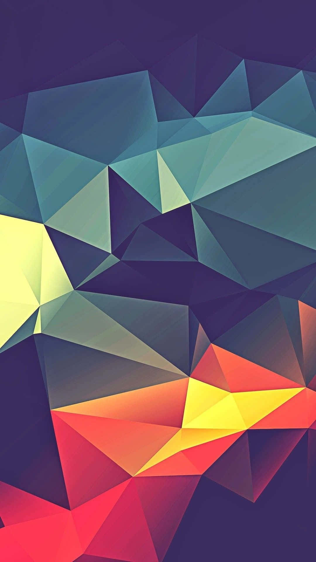 iPhone X, geometric triangles, gradient hues, Full HD Phone Wallpaper