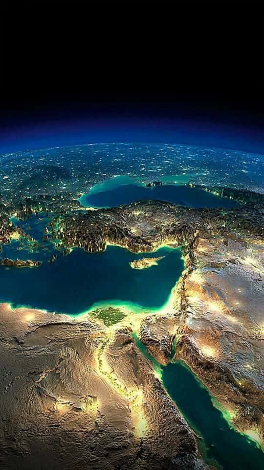 iPhone X, Earth, night view, SD Phone Wallpaper