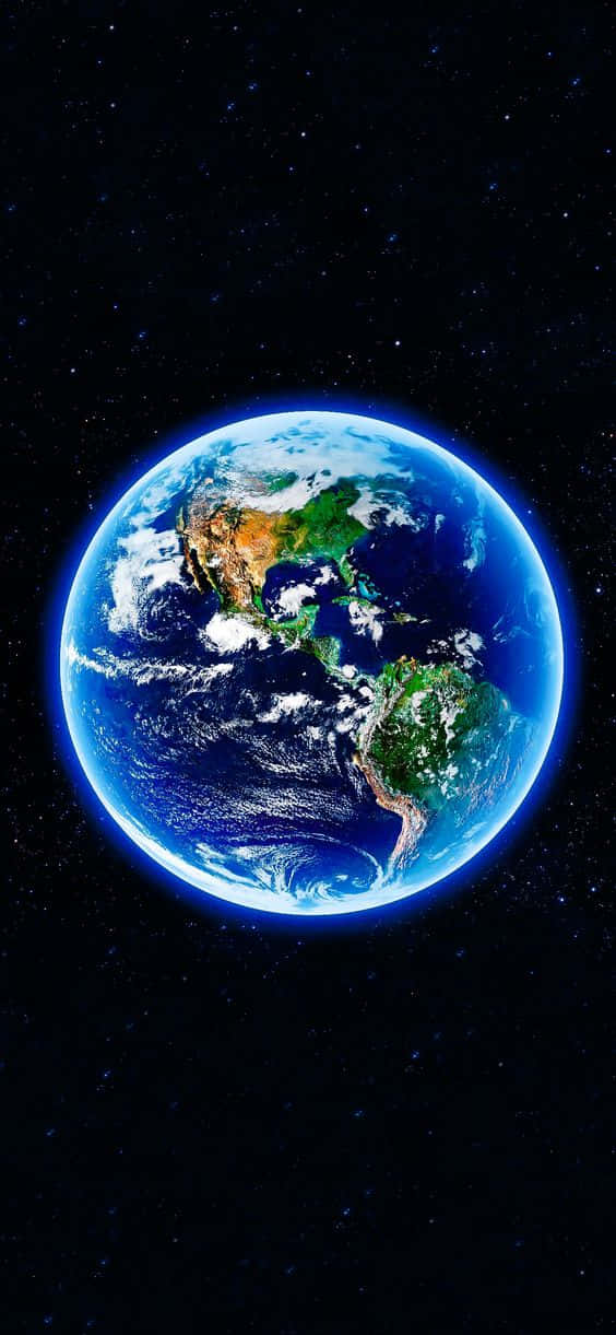Earth, outer space, blue oceans, SD Phone Wallpaper