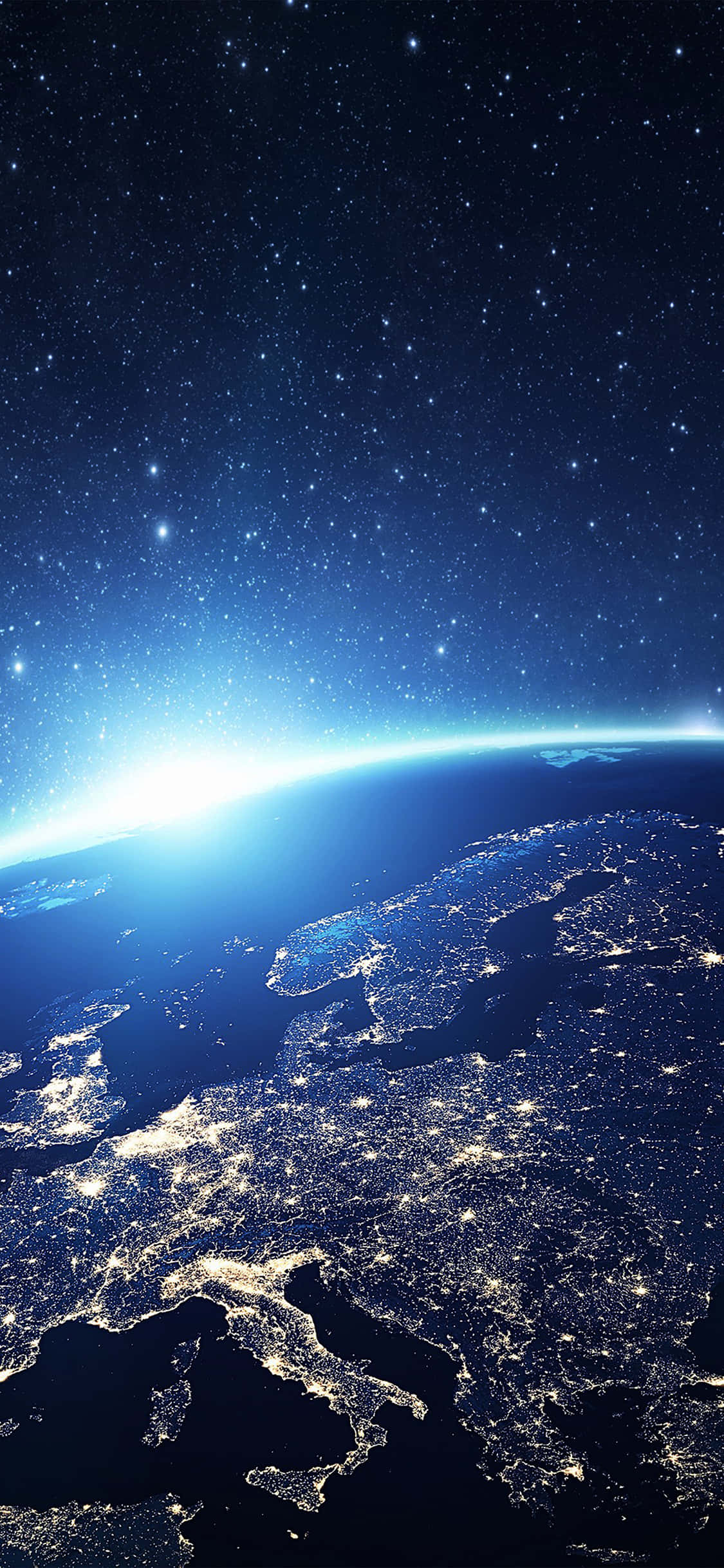 iPhone X, Earth, night, Full HD Phone Wallpaper