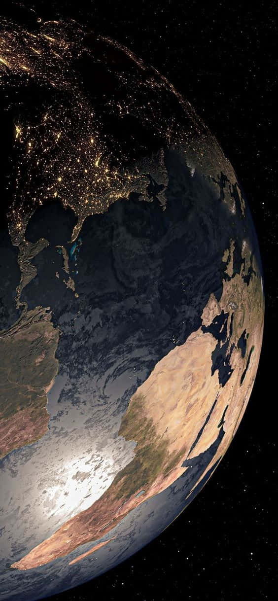 iPhone X Earth, Earth, night, SD Phone Wallpaper