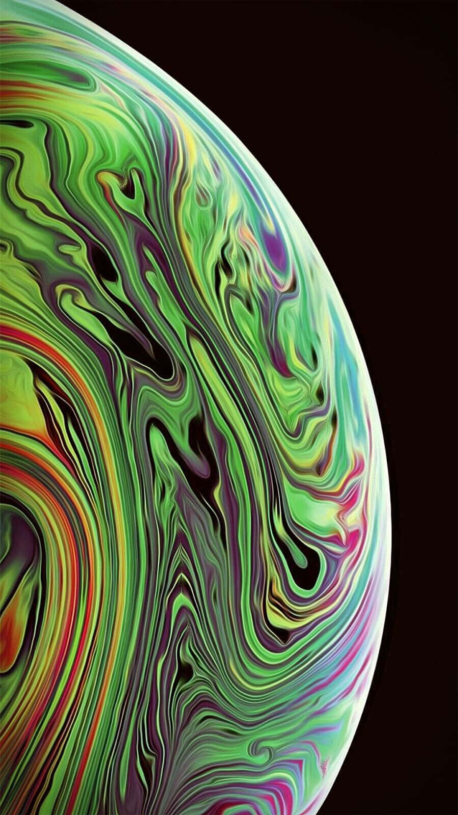 iPhone X, OLED, neon green, HD Phone Wallpaper