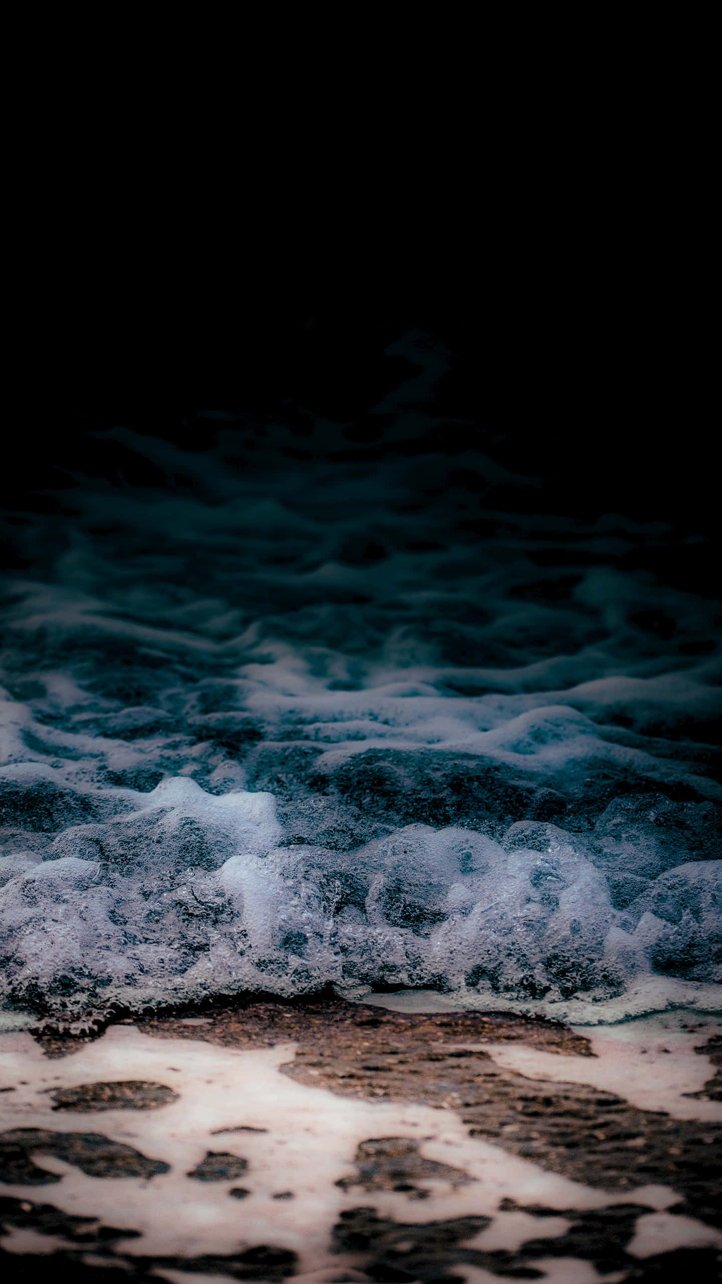 iPhone X, OLED Display, dark rocky shore, 2K Phone Wallpaper