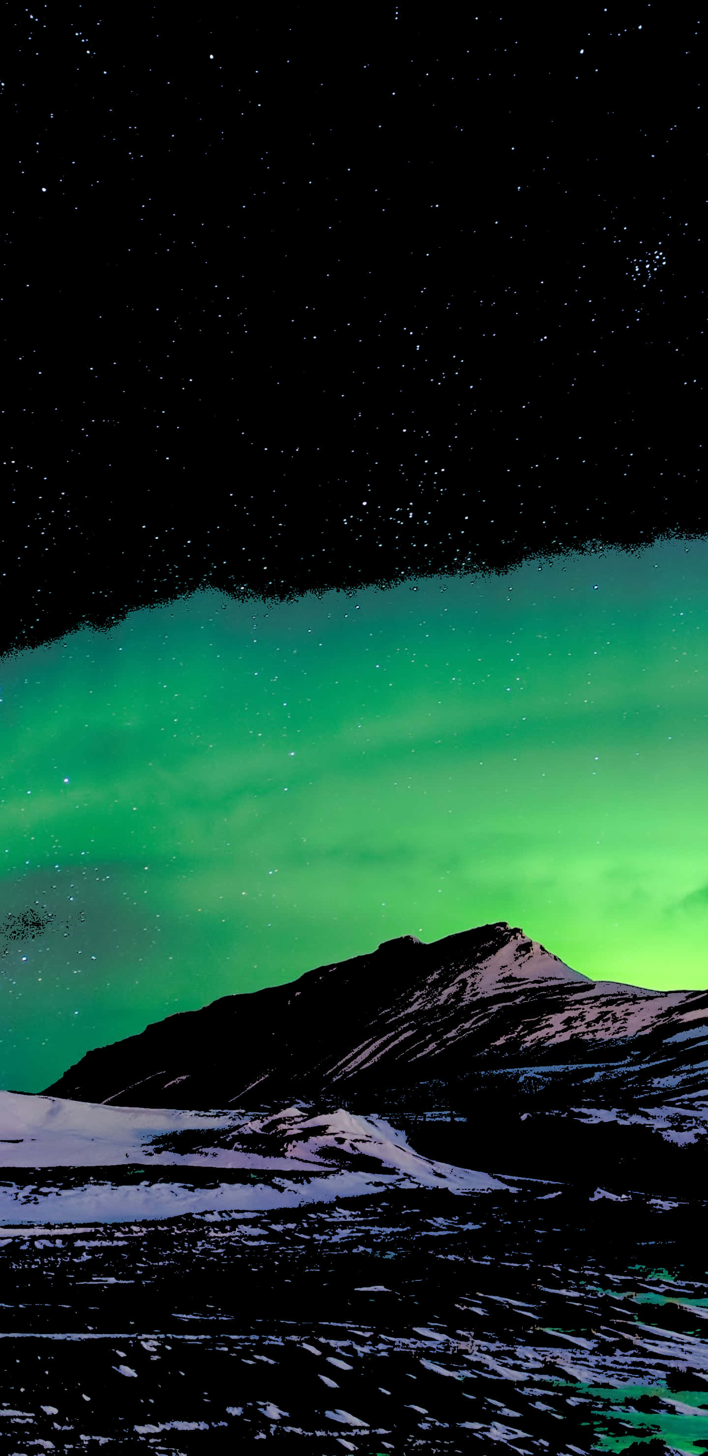 iPhone X, OLED Display, aurora borealis, 2K Phone Wallpaper