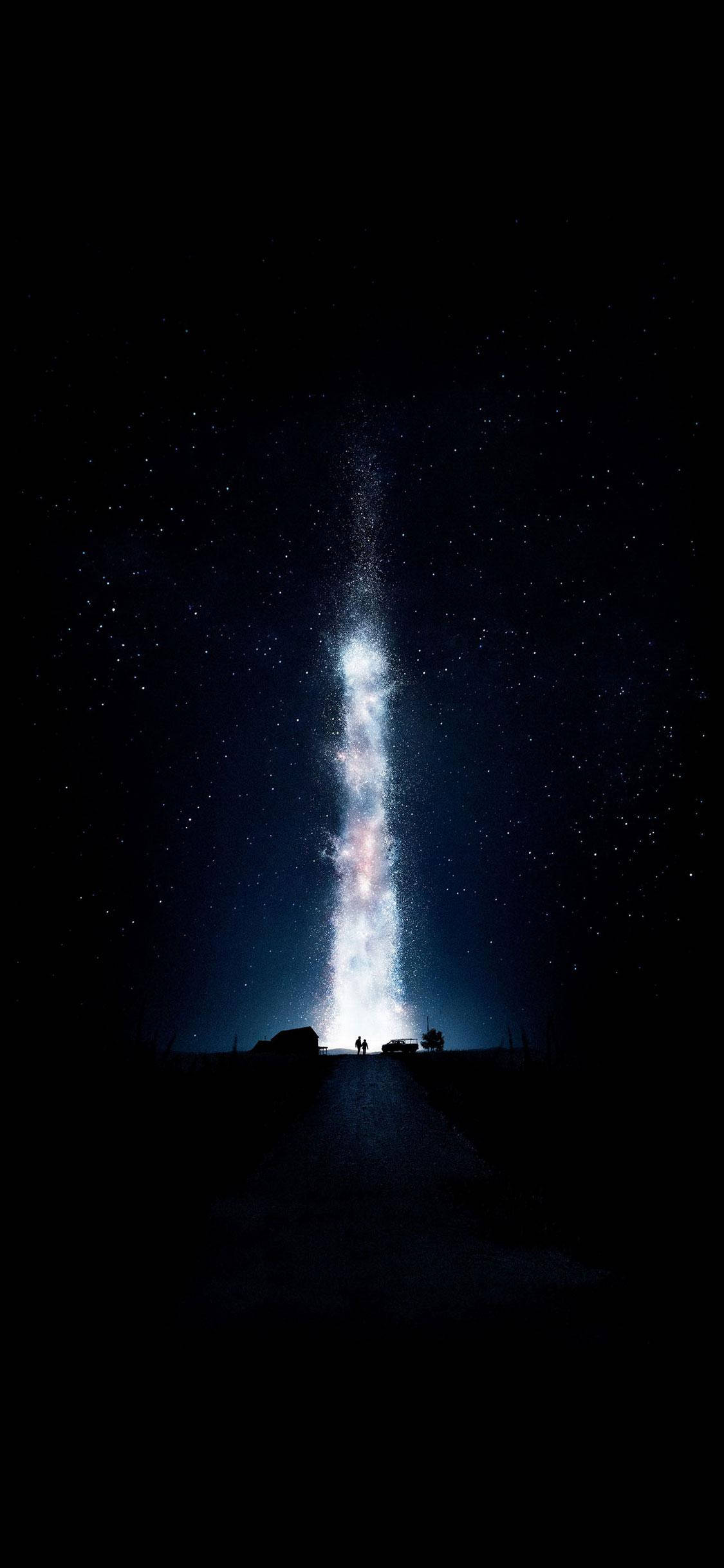 iPhone X Original, light blast, vertical Milky Way, Full HD Phone Wallpaper