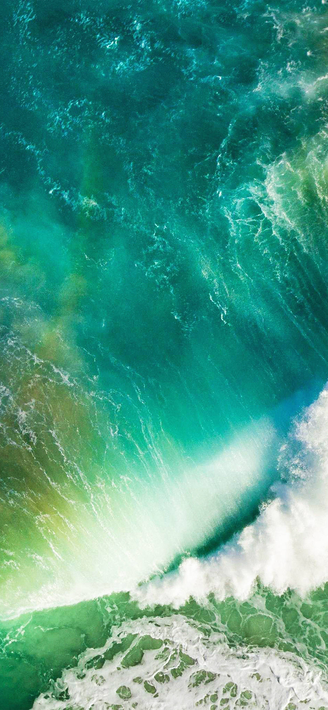 iPhone X Original, turquoise ocean waves, white foam, Full HD Phone Wallpaper