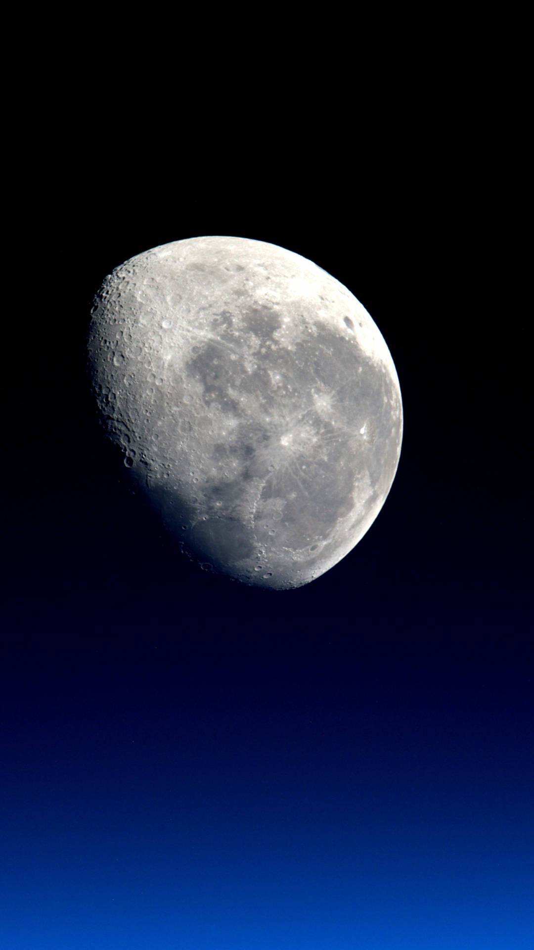 iPhone X Original, waxing gibbous moon, craters, Full HD Phone Wallpaper