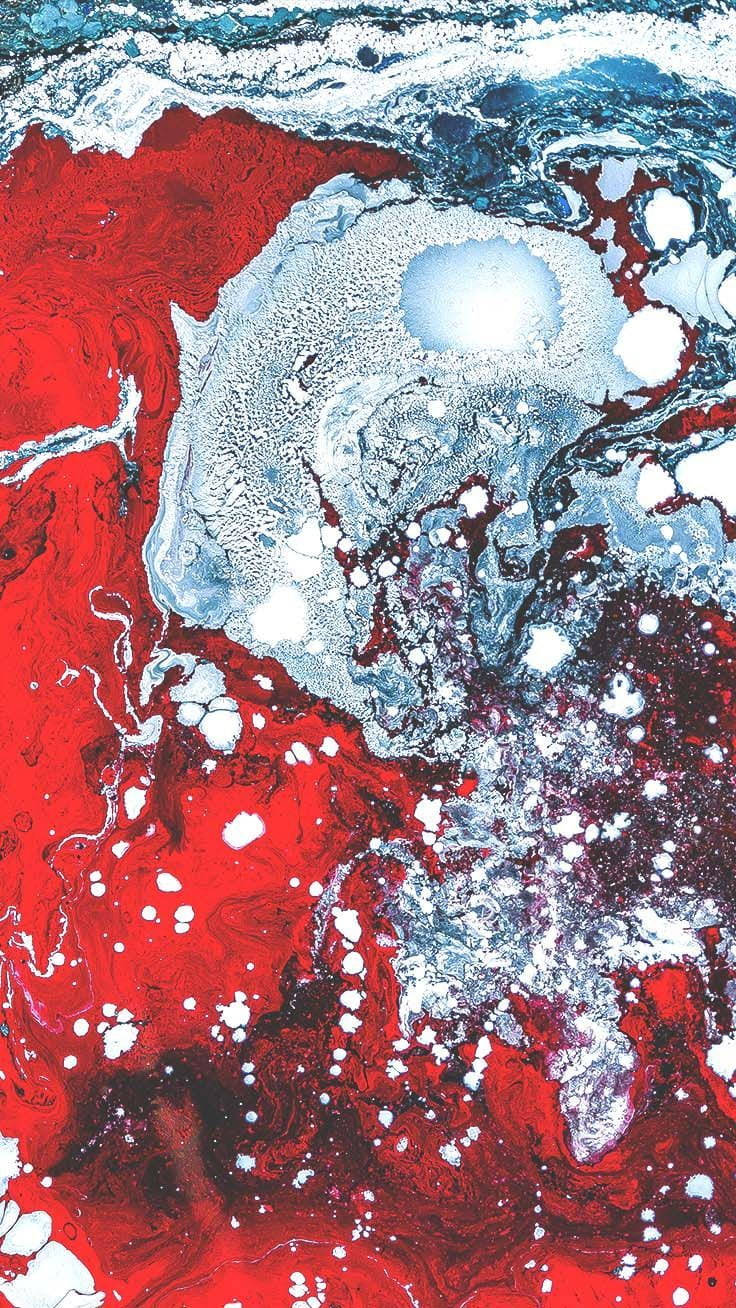 iPhone XR, Red, Grey Marble, HD Phone Wallpaper