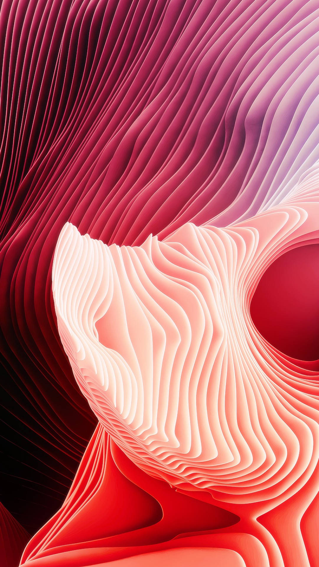 3D Apple iPhone, red, pink, Full HD Phone Wallpaper