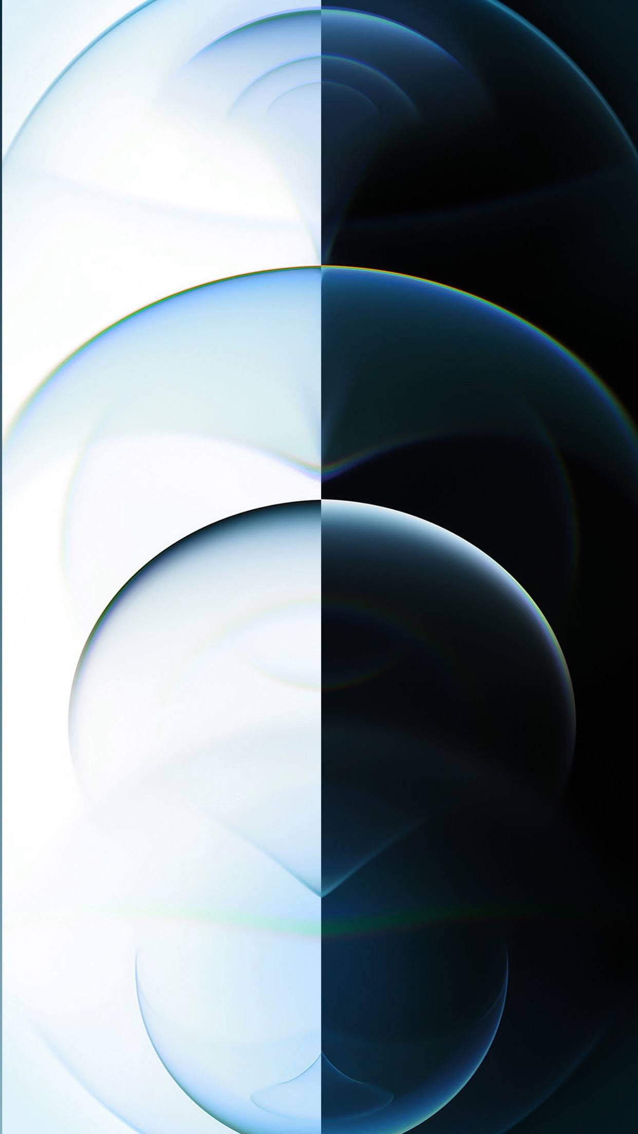iPhone XR Red, dark blue, split bubbles, Full HD Phone Wallpaper