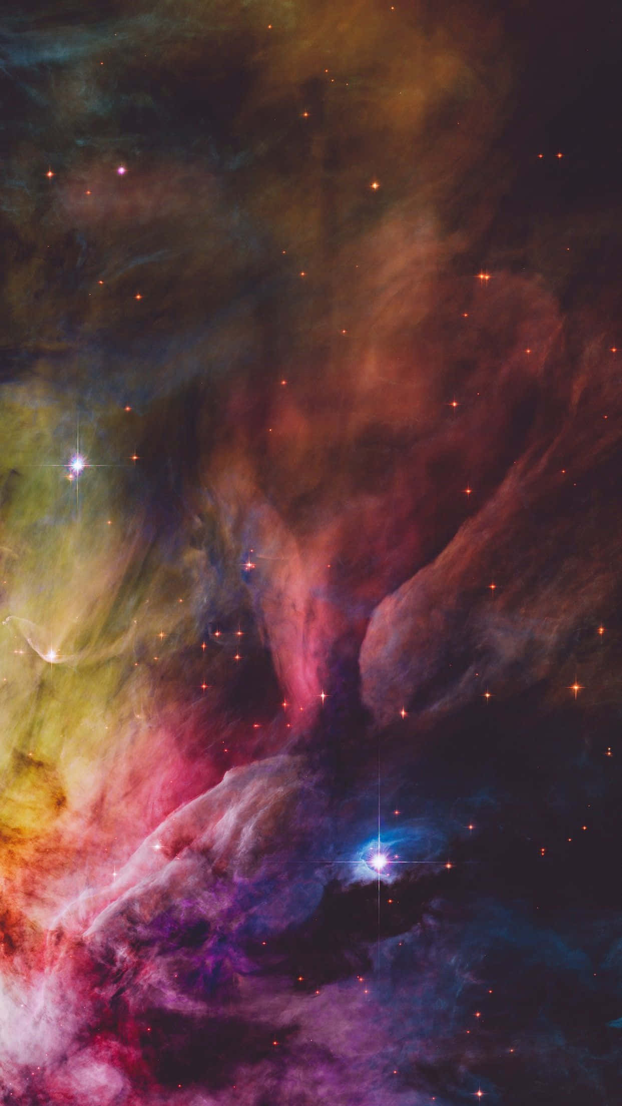 iPhone XR, Space Pink, Yellow Clouds, Full HD Phone Wallpaper