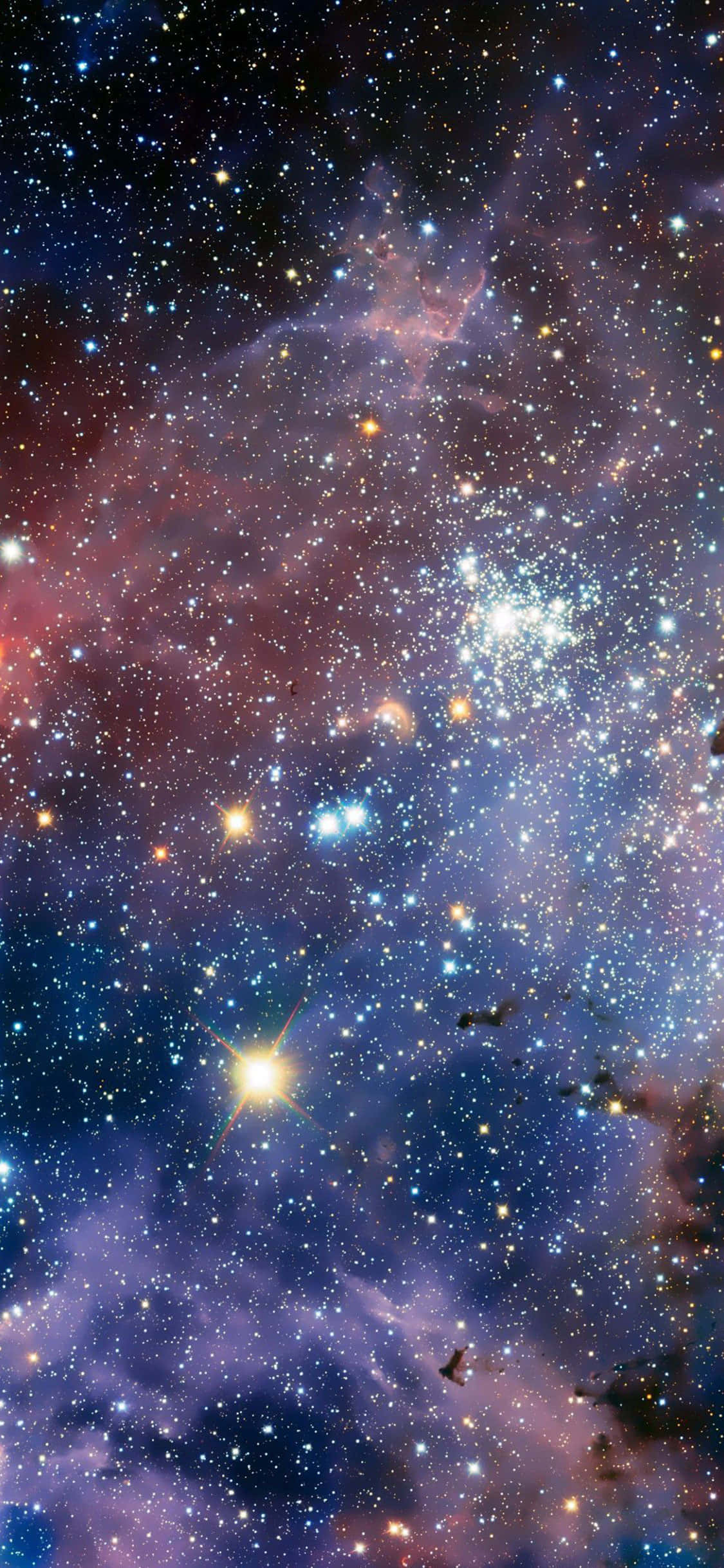 iPhone XR, Space, multicolored stars, Full HD Phone Wallpaper