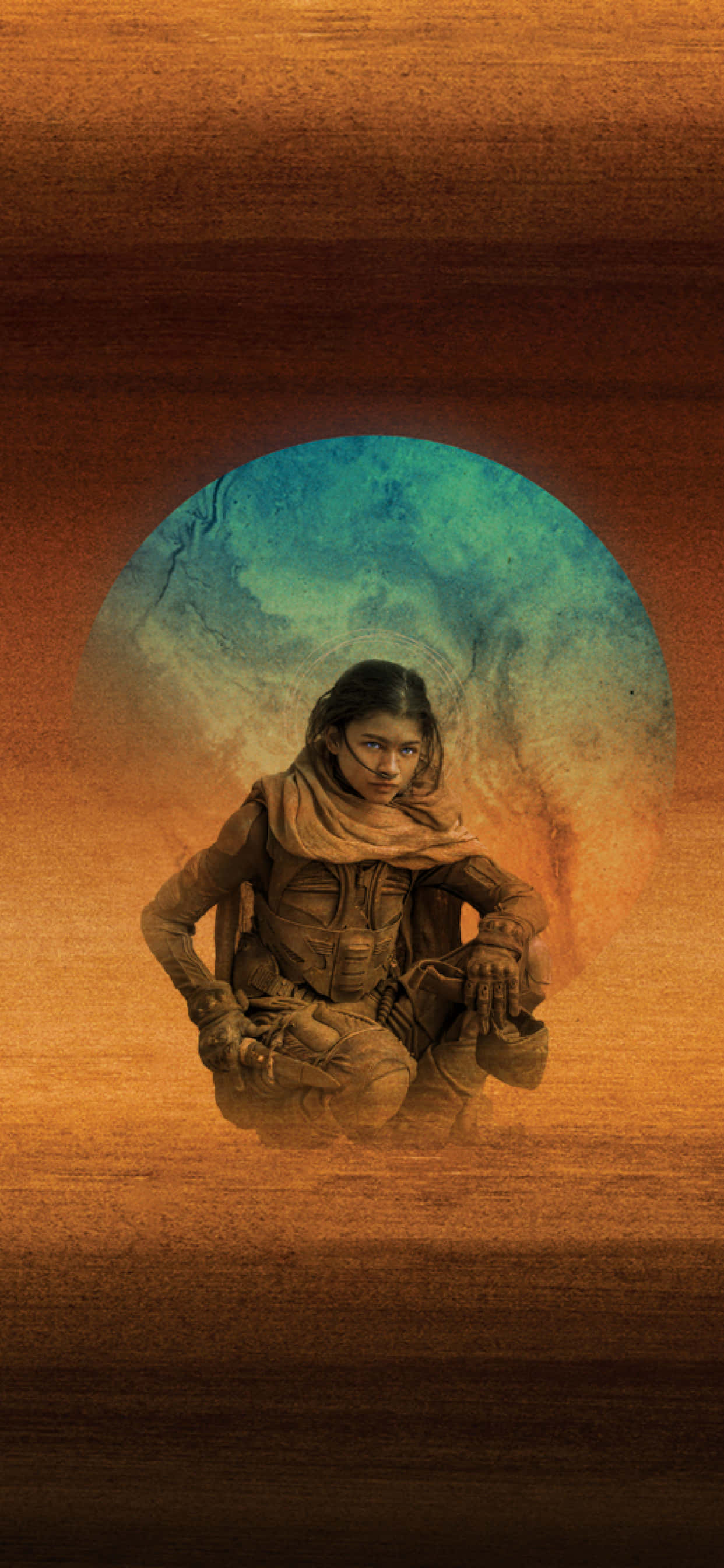 iPhone XR, astronaut, dusty alien desert, 2K Phone Wallpaper