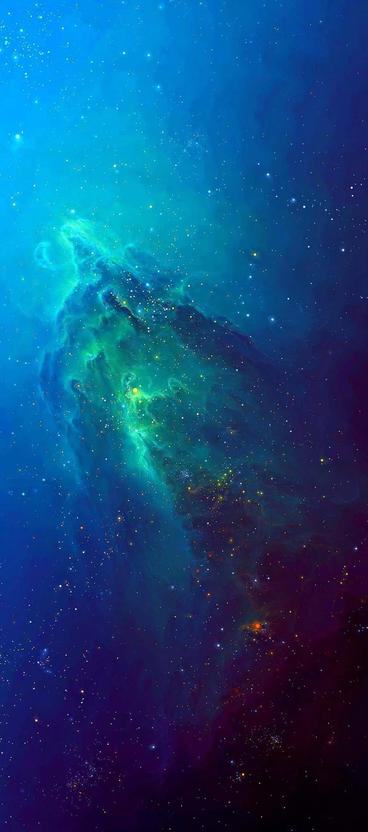 iPhone XR, Space, teal, 2K Phone Wallpaper