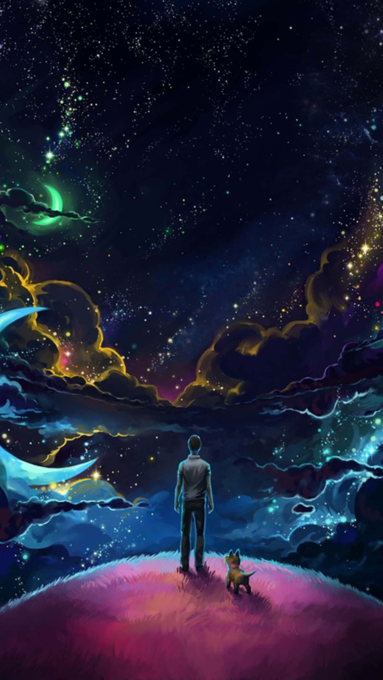 iPhone XR, Space Man, dog, Full HD Phone Wallpaper
