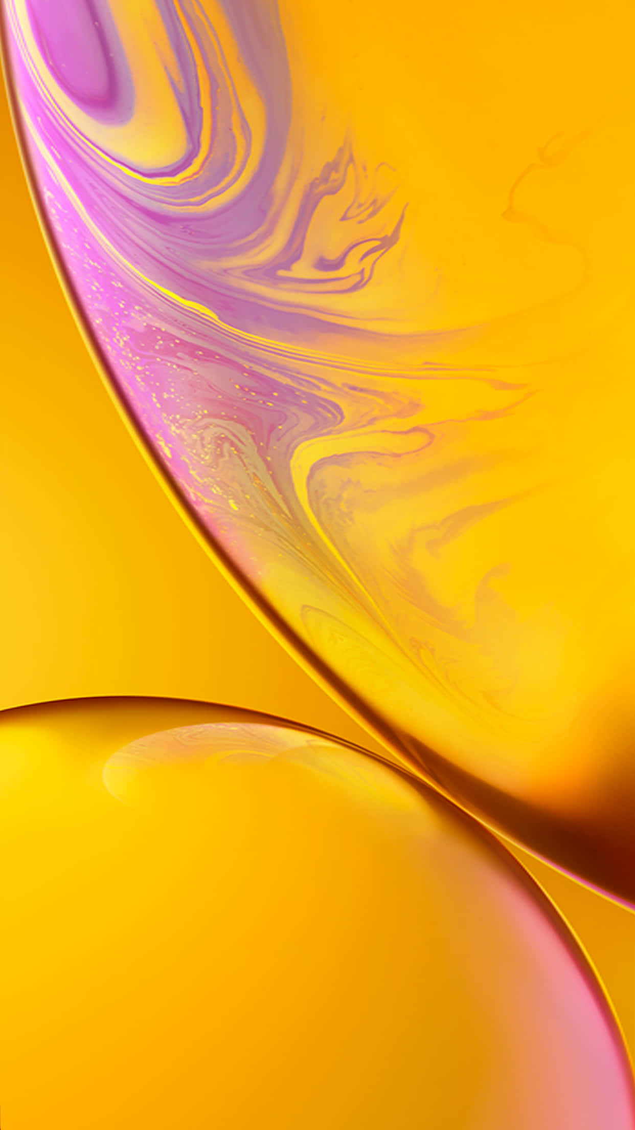 iPhone XR, yellow, purple, Full HD Phone Wallpaper