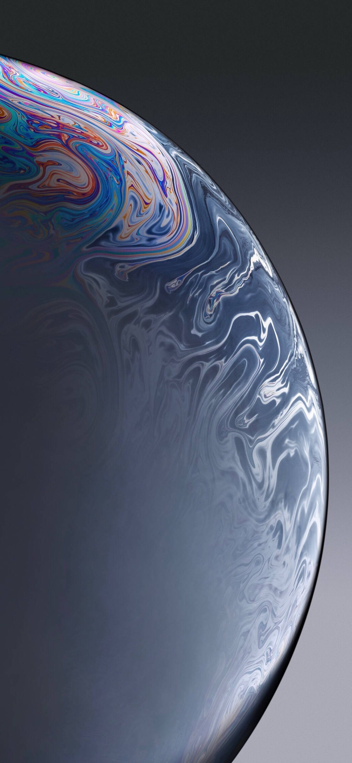 iPhone XR, grey, half bubble, Full HD Phone Wallpaper