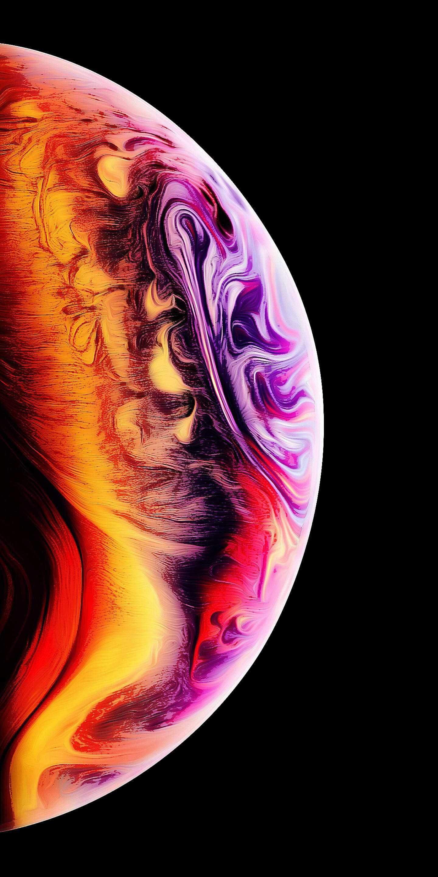 iPhone XR, red orange-purple, galaxy, 2K Phone Wallpaper