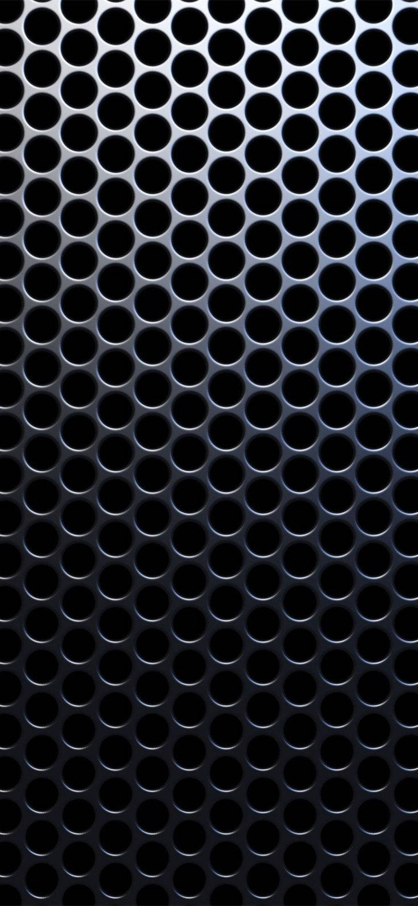 iPhone XR, perforated metal pattern, circular holes, HD Phone Wallpaper
