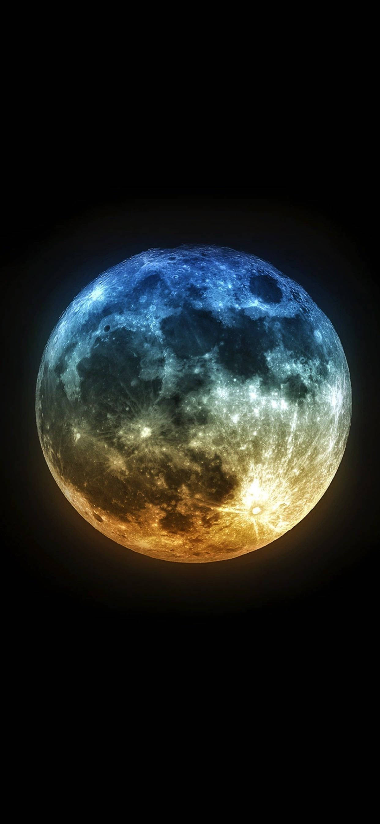 iPhone Xs, Planet Earth, luminous moon, 2K Phone Wallpaper