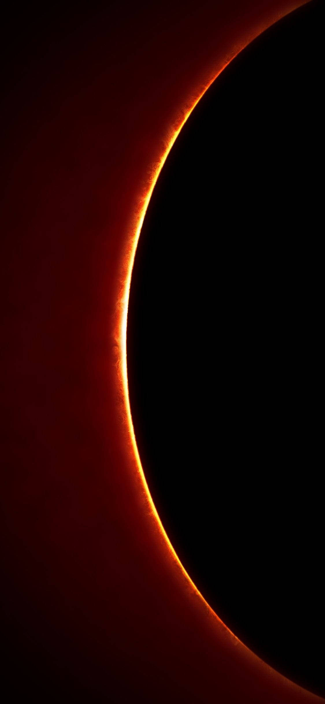 iPhone Xs, solar eclipse, fiery corona, Full HD Phone Wallpaper
