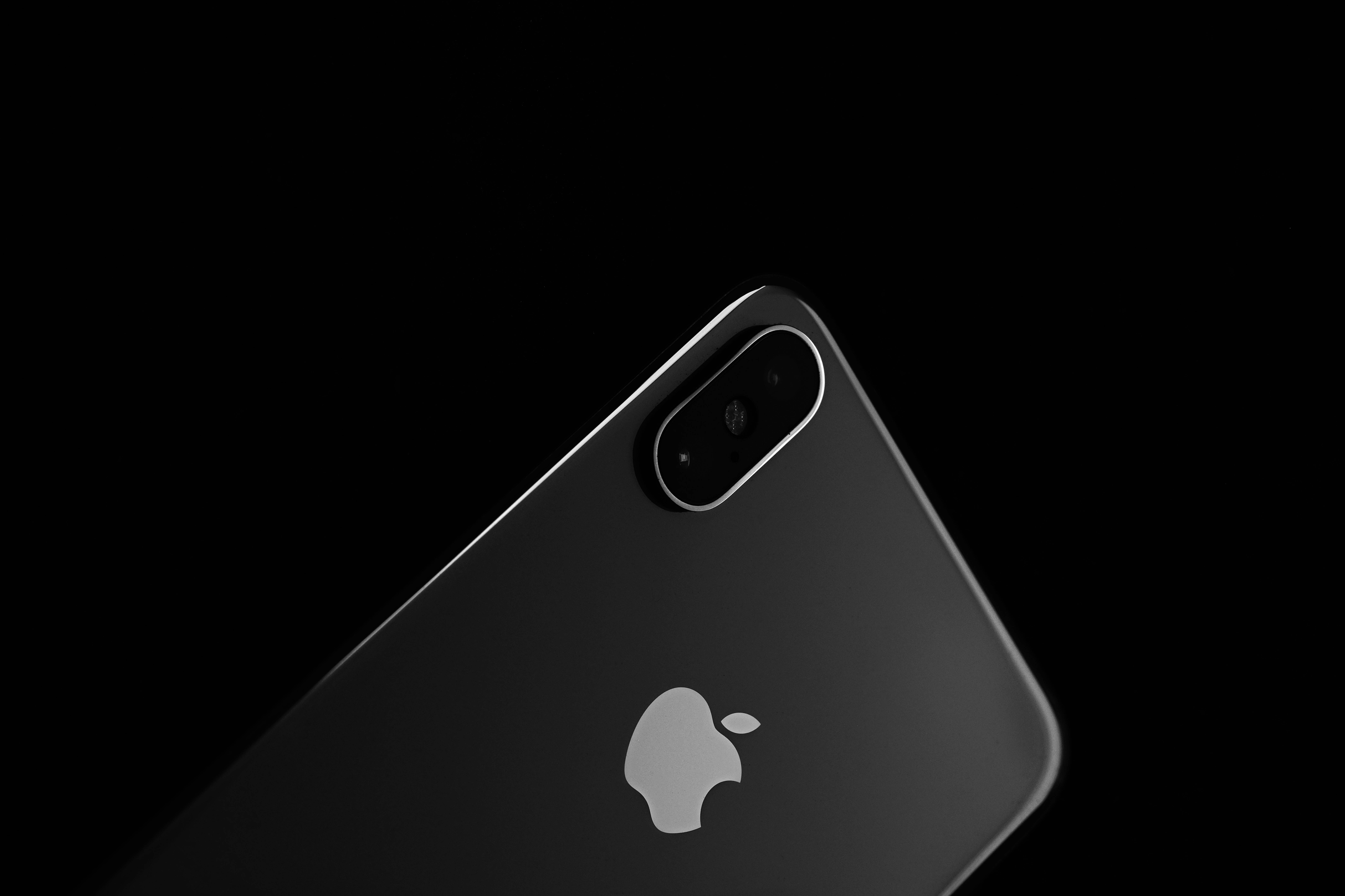 iPhone Xs, sleek, black, 8K Desktop Wallpaper