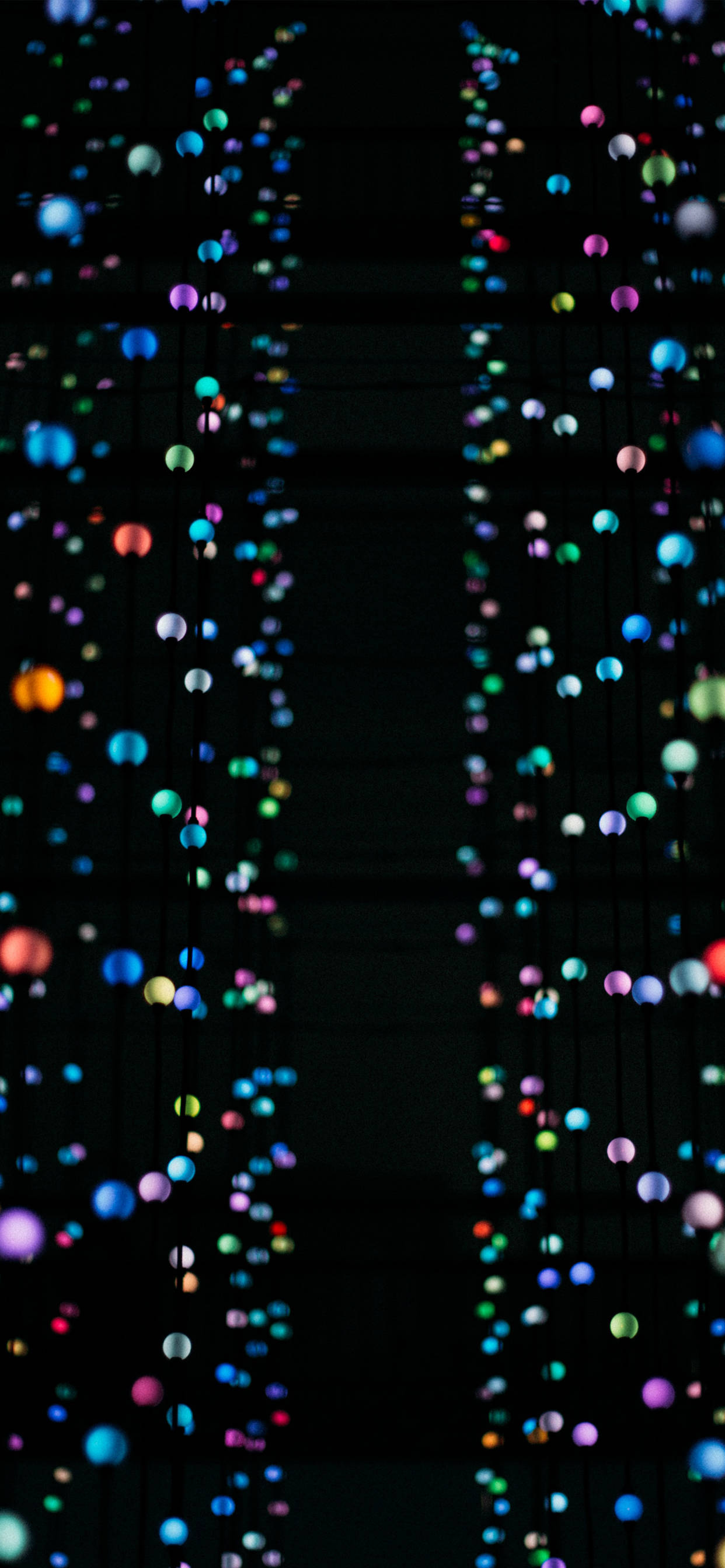 Chromatic Circles, iPhone Xs, glowing orbs, 2K Phone Wallpaper