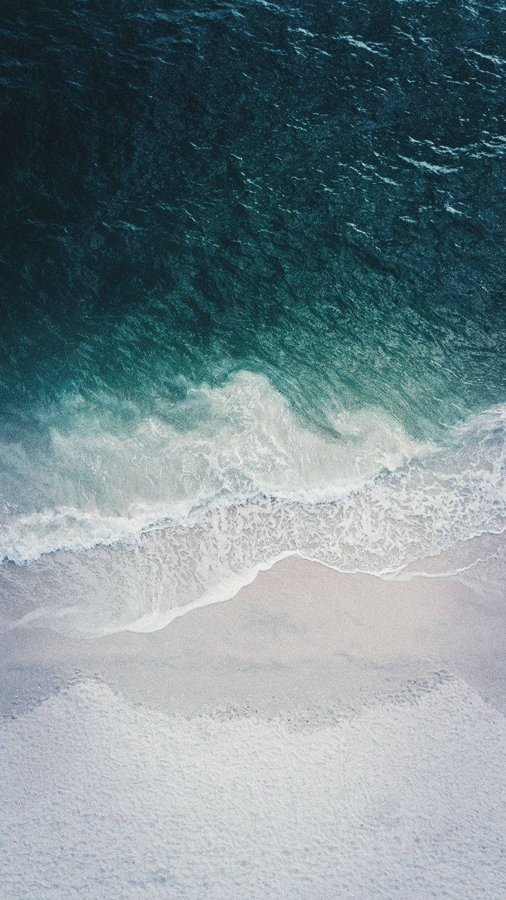 iPhone Xs, turquoise ocean, pale sandy shore, HD Phone Wallpaper