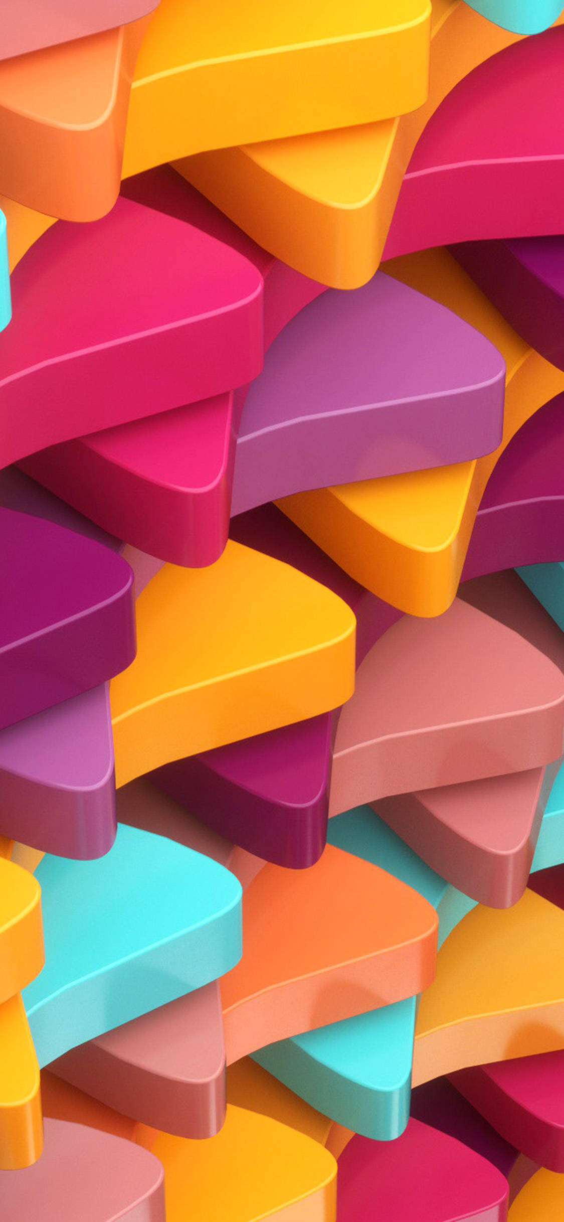 3d Apple iPhone, layered triangles, vibrant, Full HD Phone Wallpaper