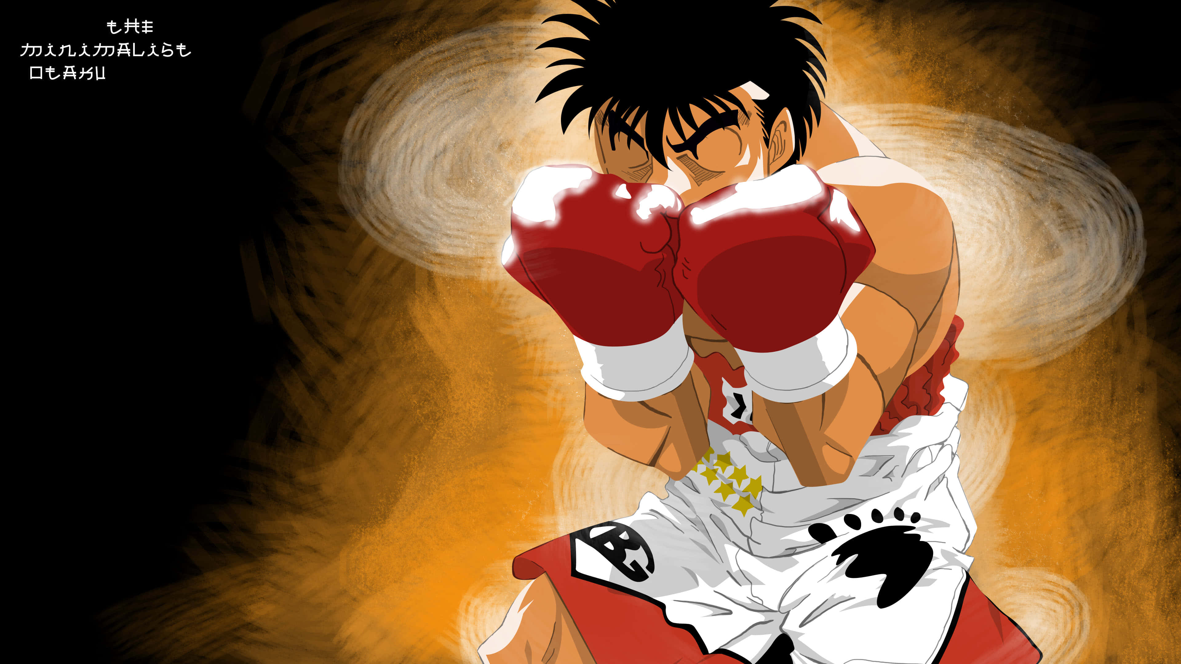 Ippo Makunouchi, red gloves, white shorts, 4K Desktop Wallpaper