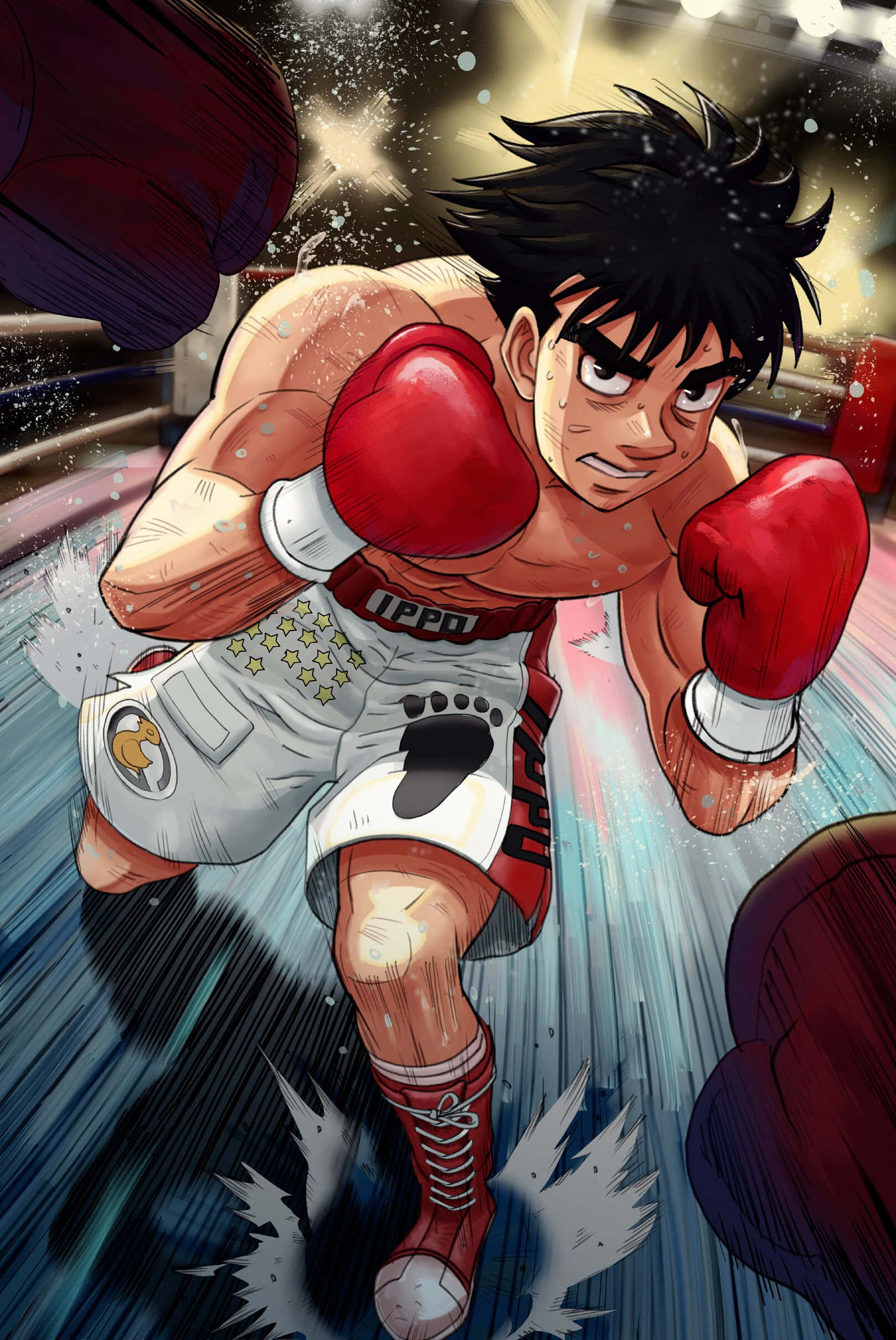 Ippo Makunouchi, red gloves, ring, Full HD Phone Wallpaper