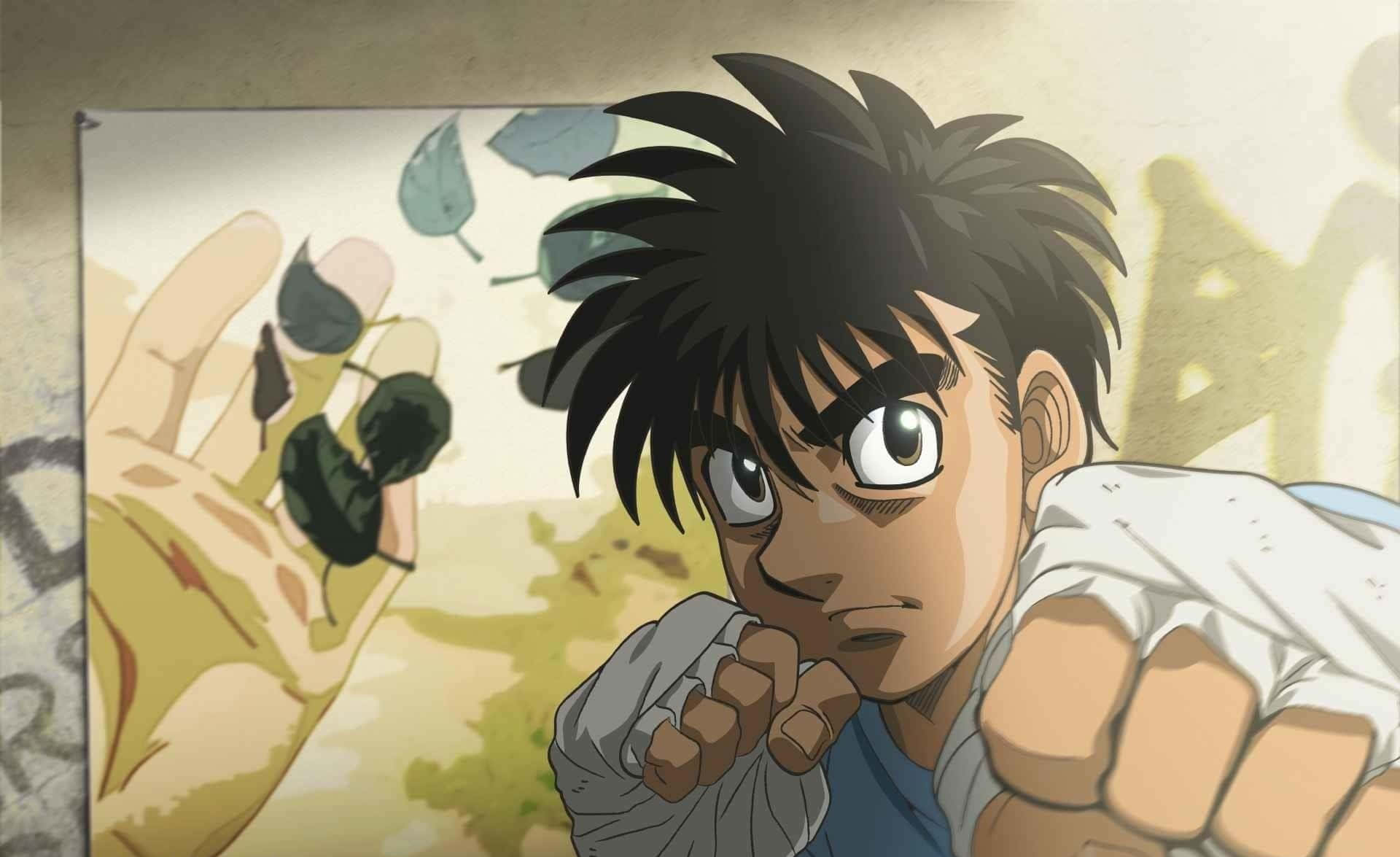 Ippo Makunouchi, spiky black hair, bandaged fists, Full HD Desktop Wallpaper