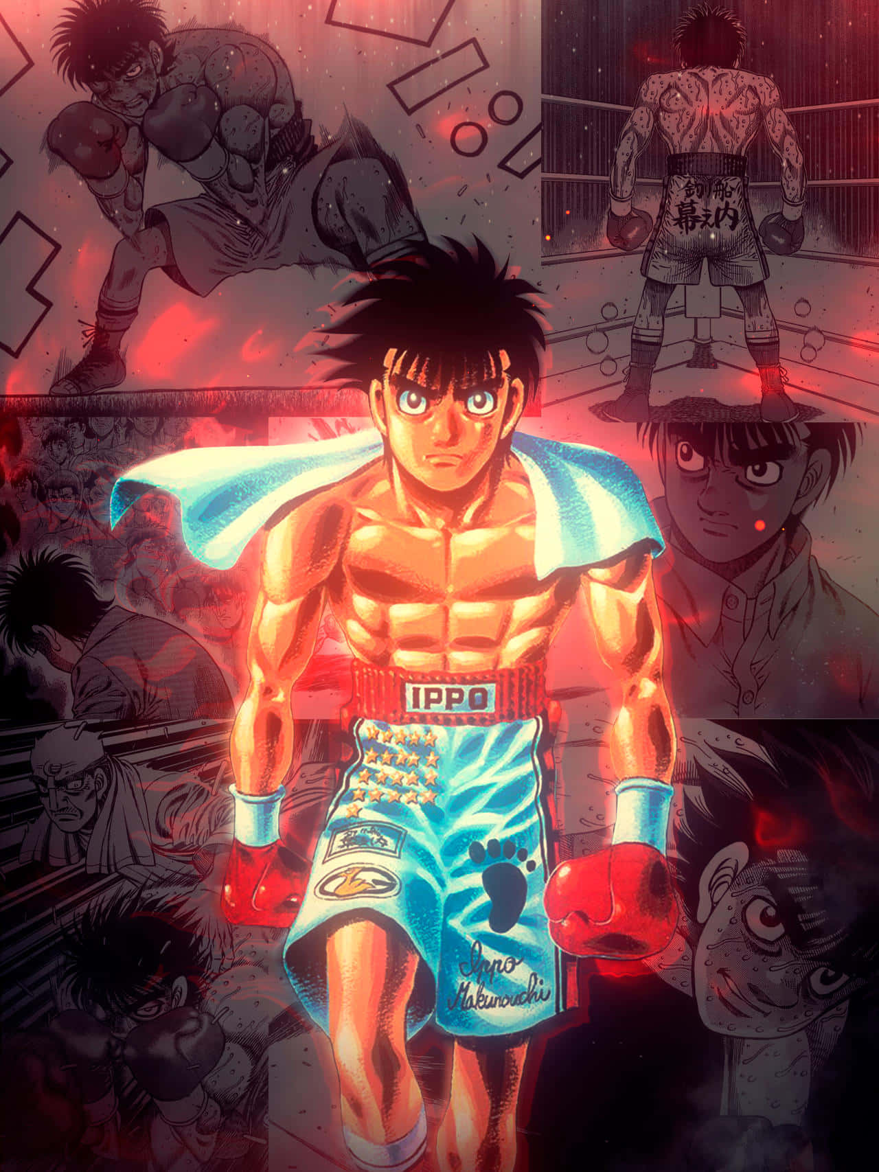 Ippo Makunouchi, anime boxing montage, ring, HD Phone Wallpaper