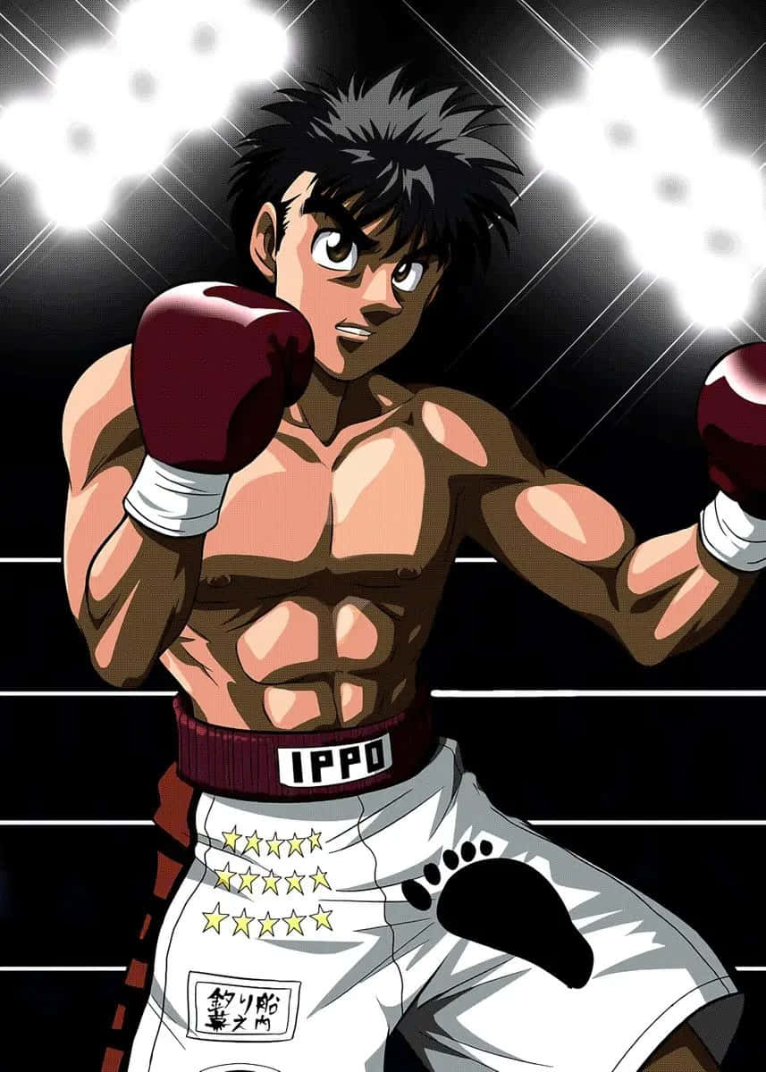 Ippo Makunouchi, ring, bright spotlights, SD Phone Wallpaper