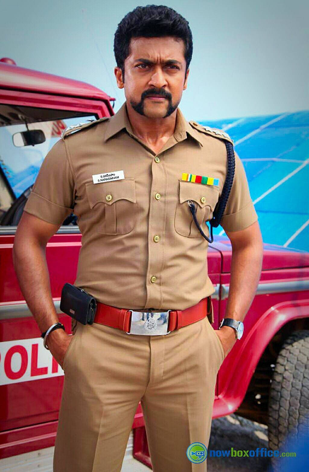 IPS Officer, khaki uniform, red police vehicle, HD Phone Wallpaper