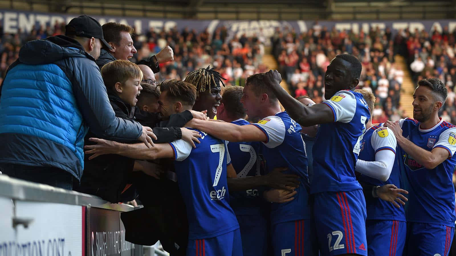 Ipswich Town, blue kits, goal, HD Desktop Wallpaper