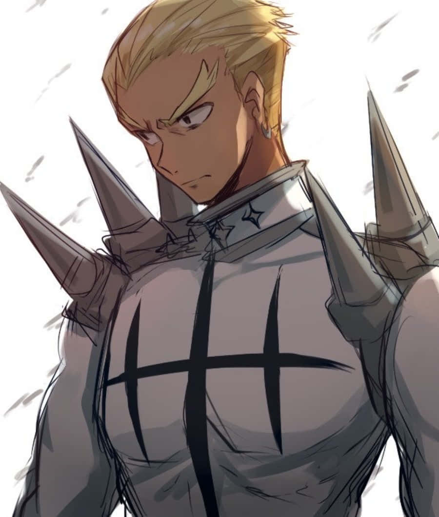 Ira Gamagoori, spiky blonde hair, armored chestplate, SD Phone Wallpaper
