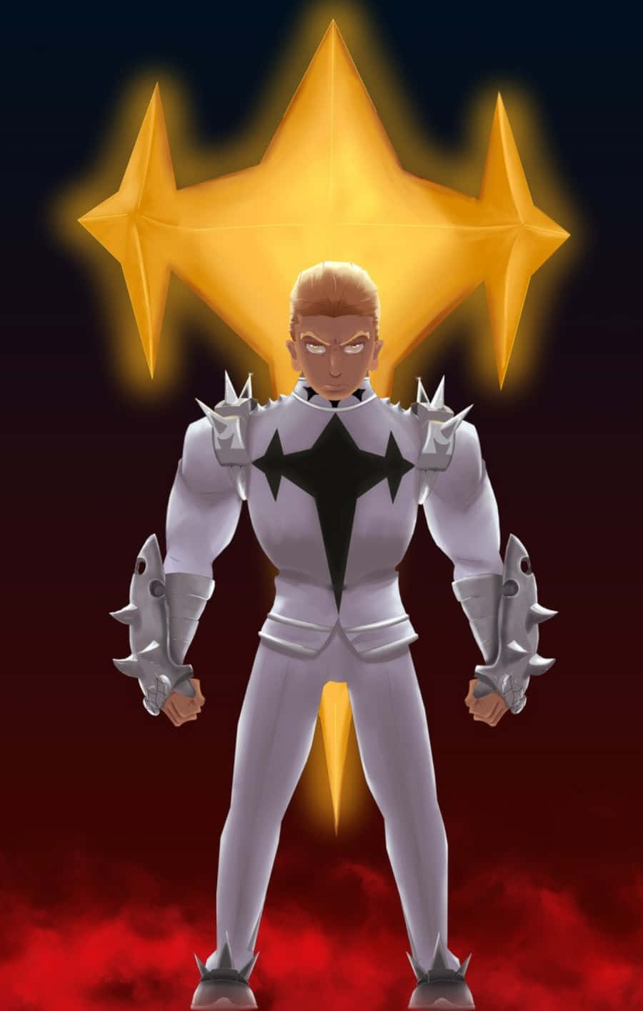 Ira Gamagoori, white armor, glowing golden star, HD Phone Wallpaper