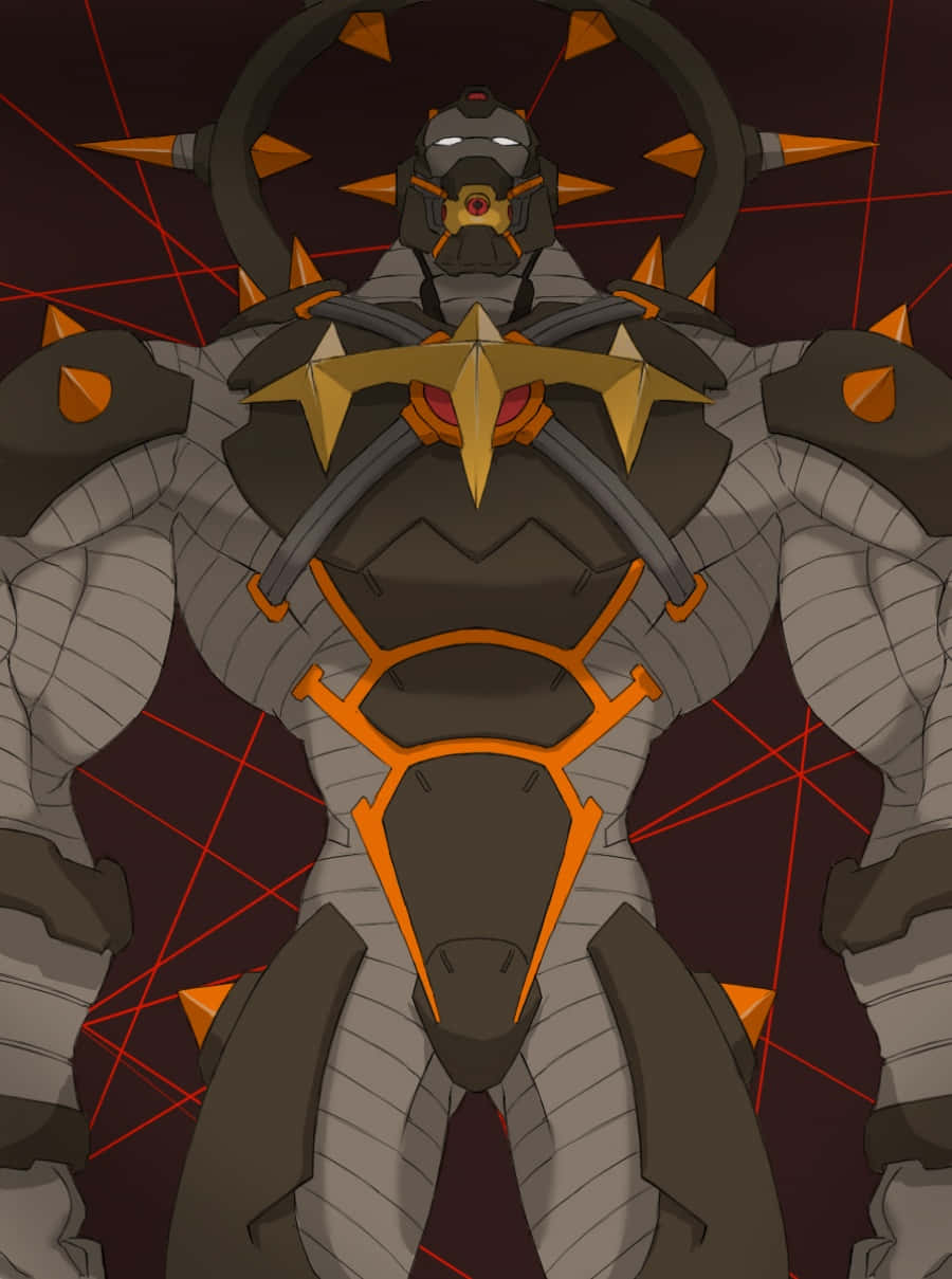 Ira Gamagoori, glowing orange accents, spiked shoulders, SD Phone Wallpaper