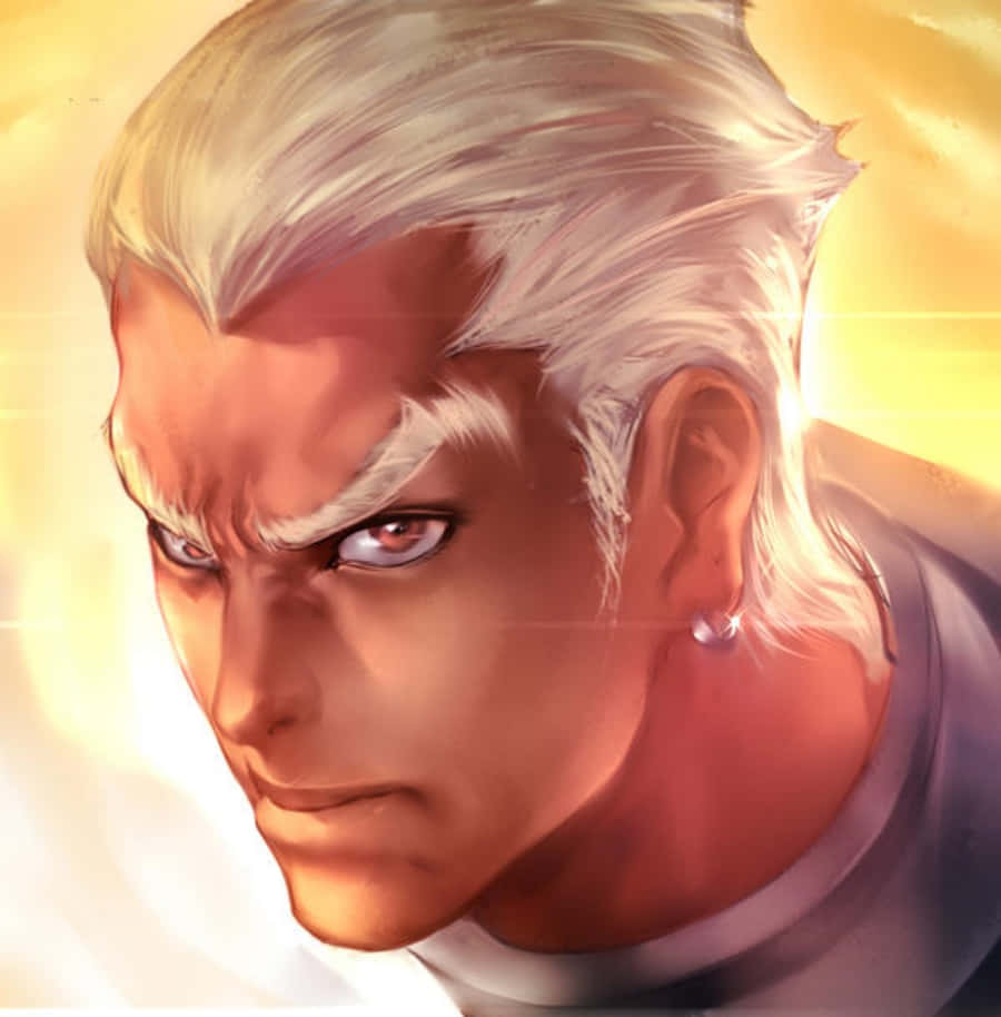 Ira Gamagoori, white hair, glowing eyes, SD Phone Wallpaper