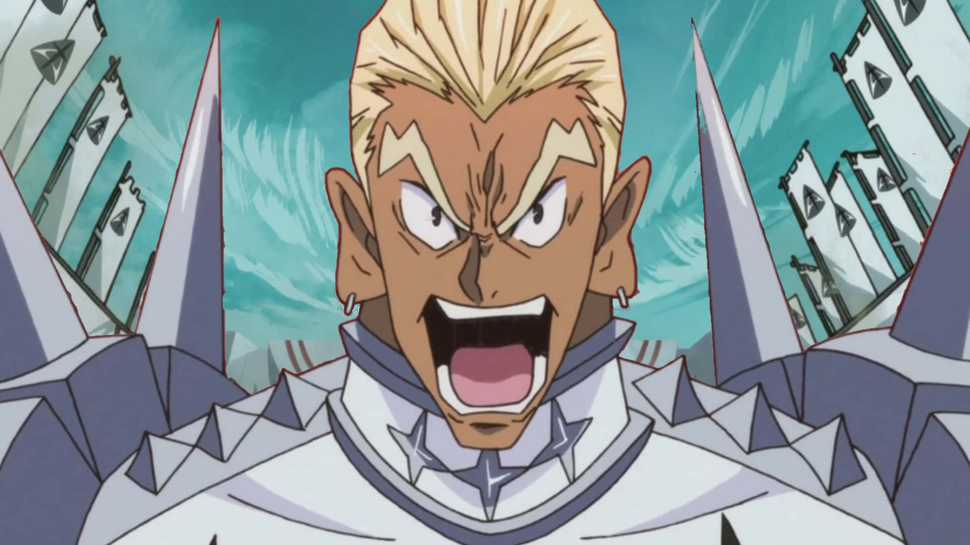 Ira Gamagoori, spiky blonde hair, fierce expression, Full HD Desktop Wallpaper