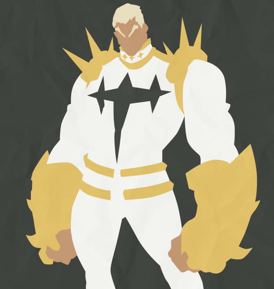 Ira Gamagoori, golden spiked armor, white suit, SD Phone Wallpaper
