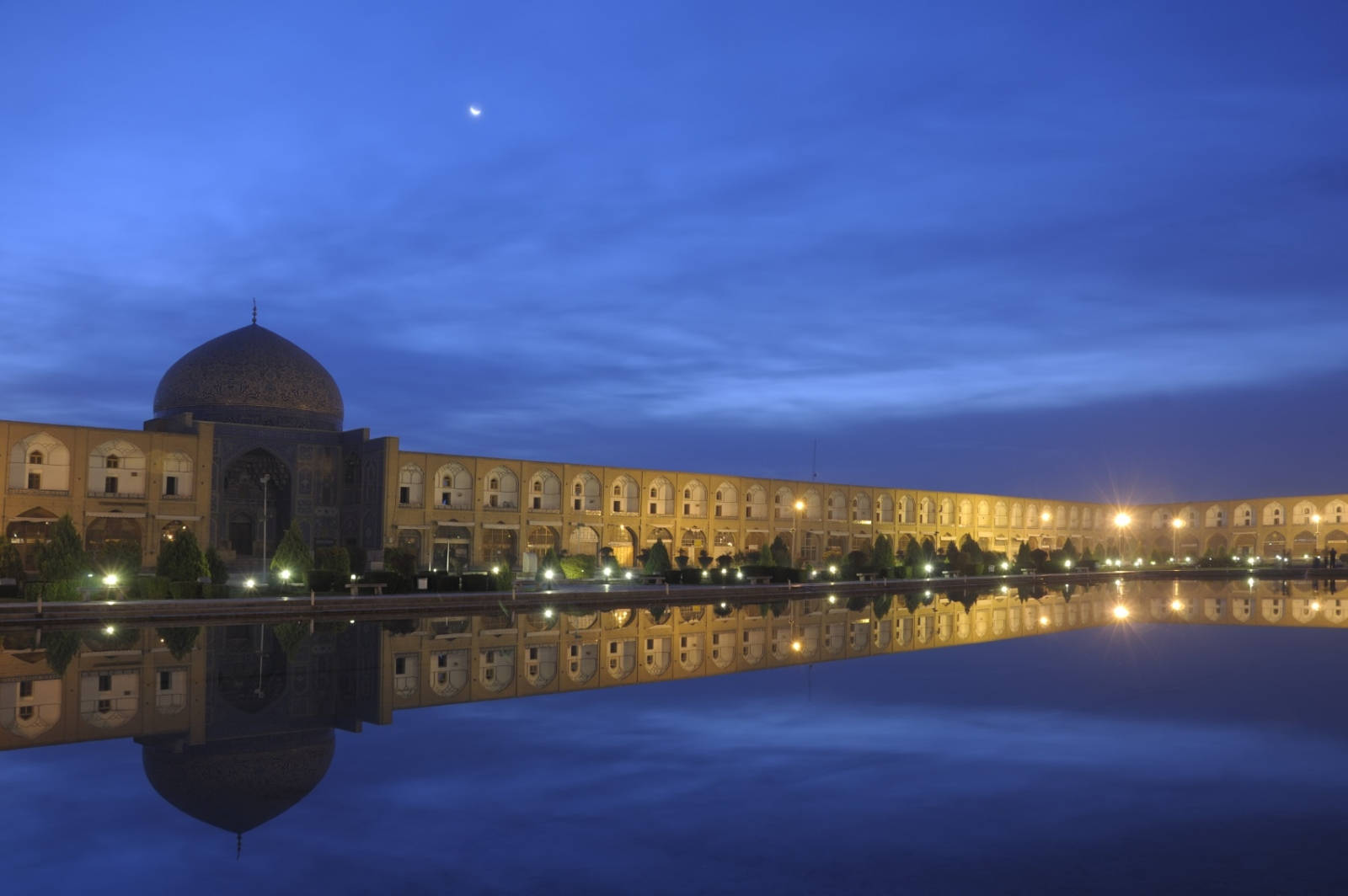 majestic mosque, night, Iran, HD Desktop Wallpaper