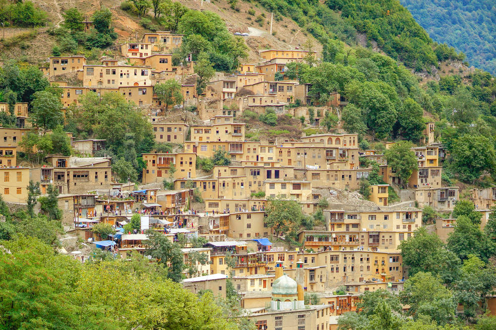 houses, mountain, Iran, SD Desktop Wallpaper